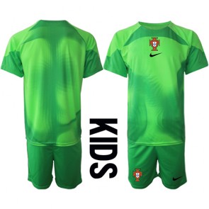 Portugal Golmanski Domaci Dres za Dječji SP 2022 Kratak Rukavima (+ kratke hlače)